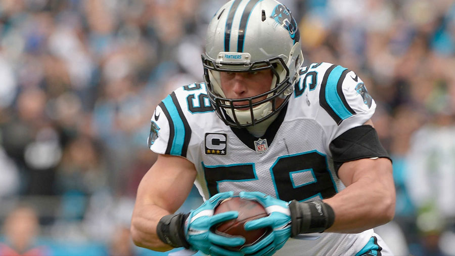 Luke Keuchly, linebacker of the Carolina Panthers.