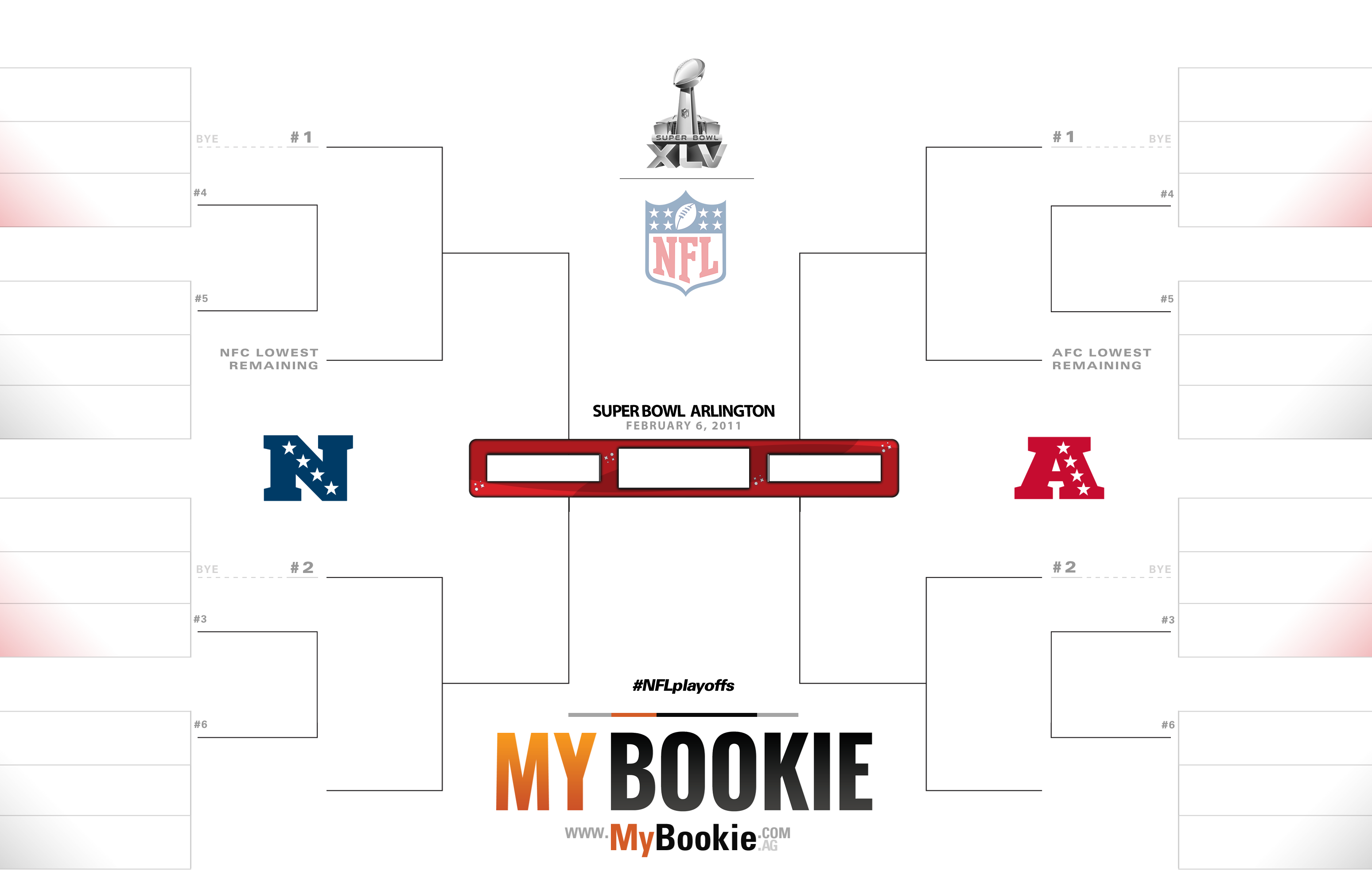 NFL Playoffs / Superbowl 2011 Printable Bracket