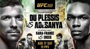 UFC 305: du Plessis vs. Adesanya Betting odds for all the bouts